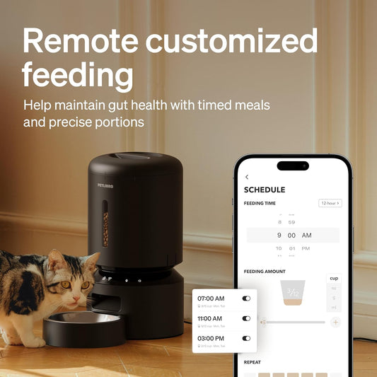 PETLIBRO Automatic Cat Feeder, 5G WiFi Automatic Dog Food Dispenser with Freshness Preservation, 5L Timed Pet Feeder with Low Food Sensor, Up to 10 Meals Per Day, Granary Black | Product image 2