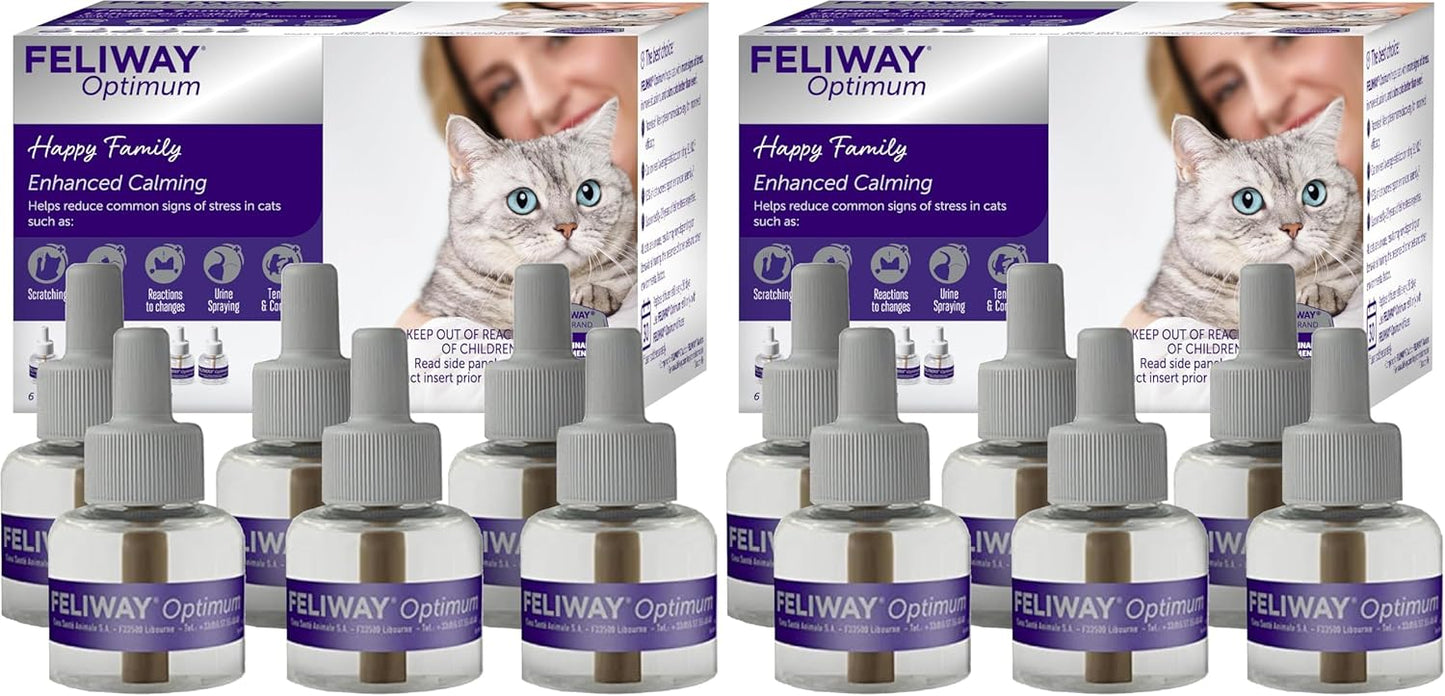 Cat Calming Pheromone Diffuser Refill - 6 Pack | Helps Create a Calm Home Environment for Multi-Cat Households | 180 Day Supply