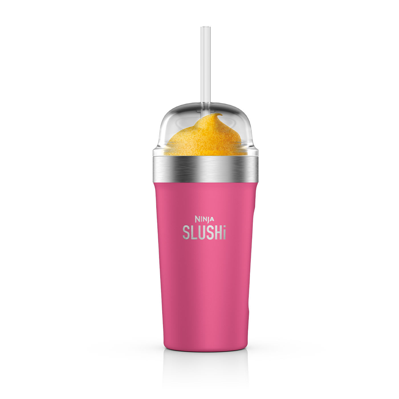 Ninja SLUSHi isolierter Bubble-Becher mit Deckel und Trinkhalm – Gelb