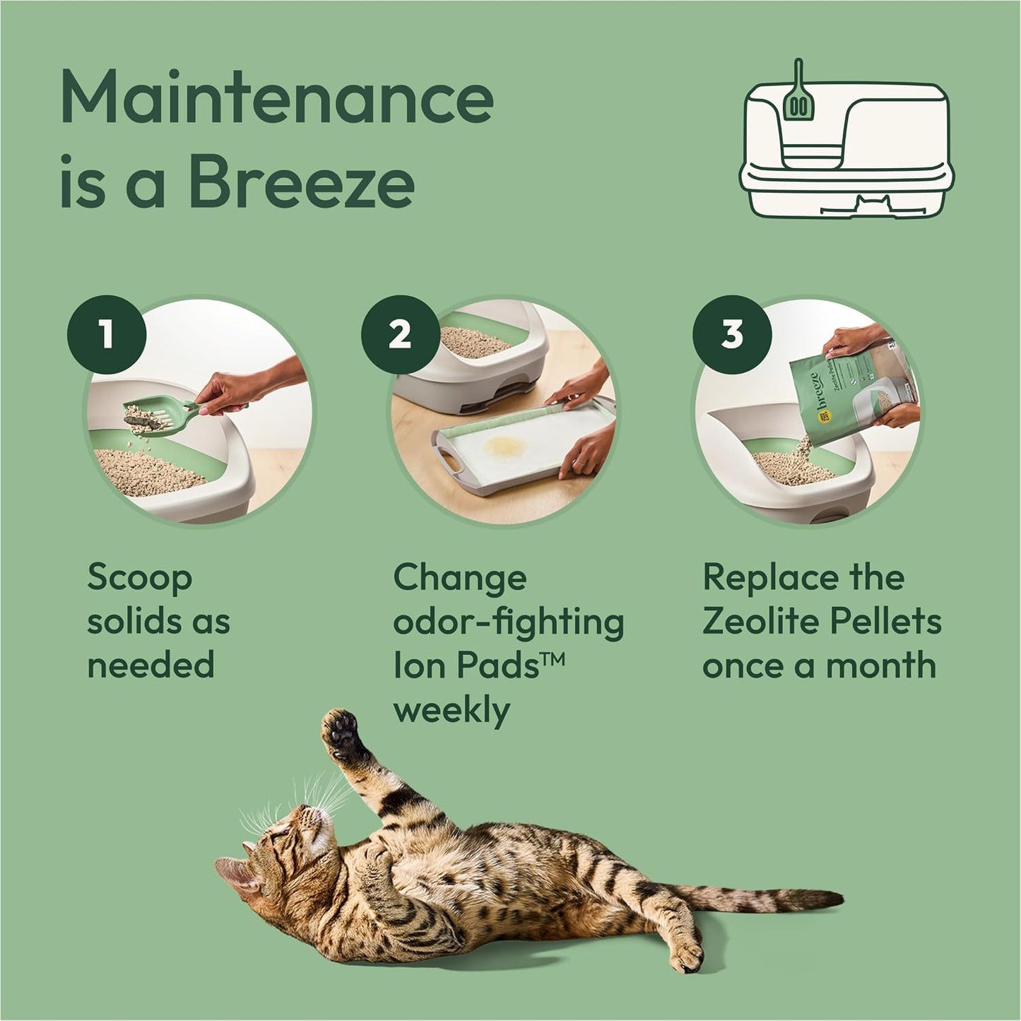 Purina Tidy Cats Breeze Litter Box System Kit with Pellet Cat Litter, XL Litter Box and Litter Box Pads | Product image 6