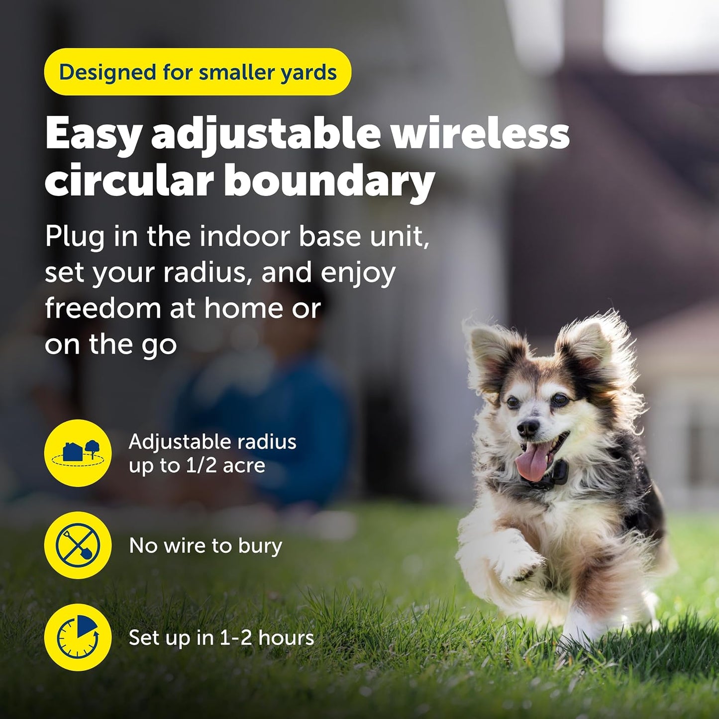 PetSafe Wireless Pet Containment System, Up to 1/2 Acre | Wireless Fence, Tone & Static Correction, Proprietary Circular Boundary with No Wire, Static-Free Re-Entry, Dogs 8 lb+ | Product image 2