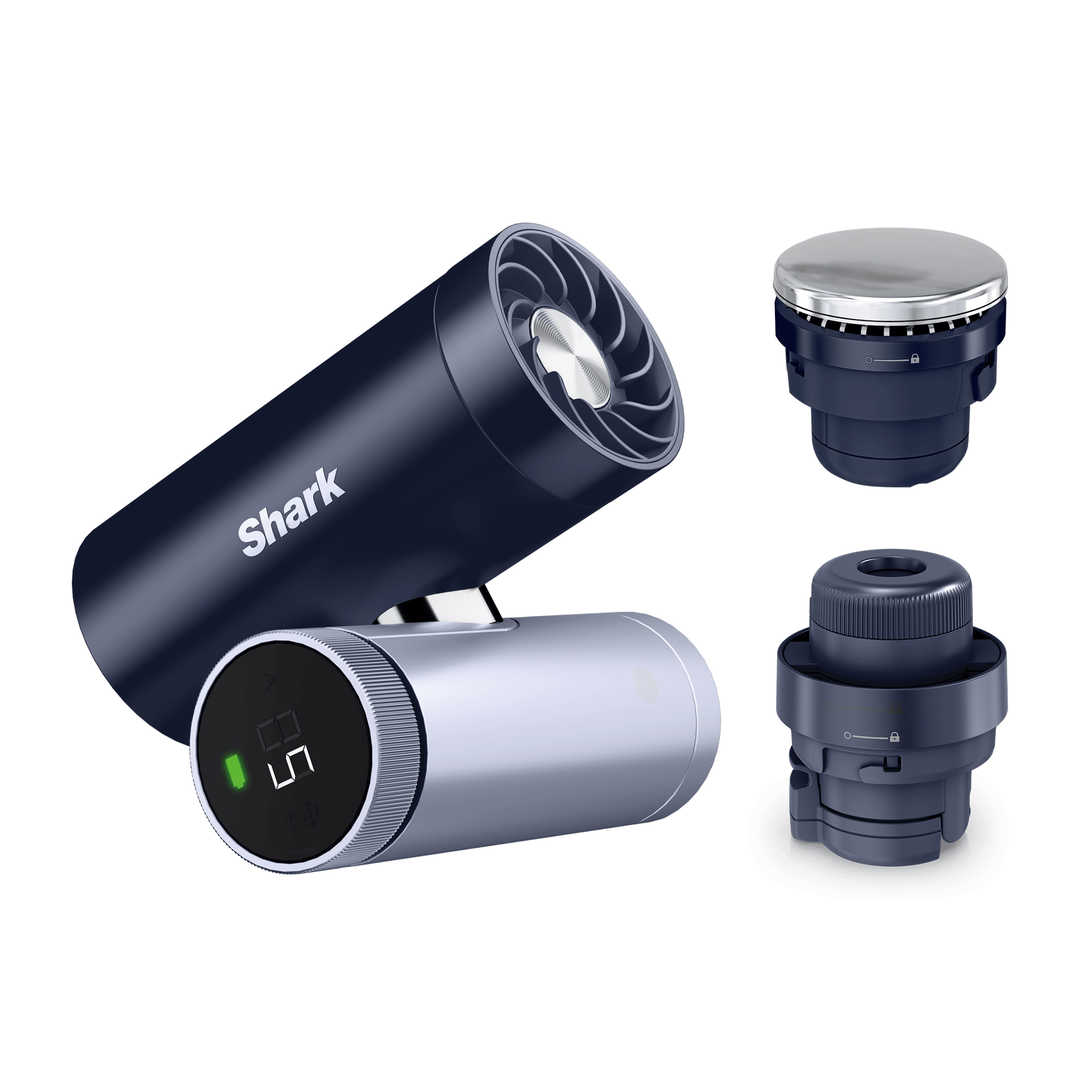 Shark ChillPill 3-in-1-Handventilator-, Sprühnebel- und InstaChill-System mit Reise-Etui – Mitternachtsblau | Default Title | Main product image