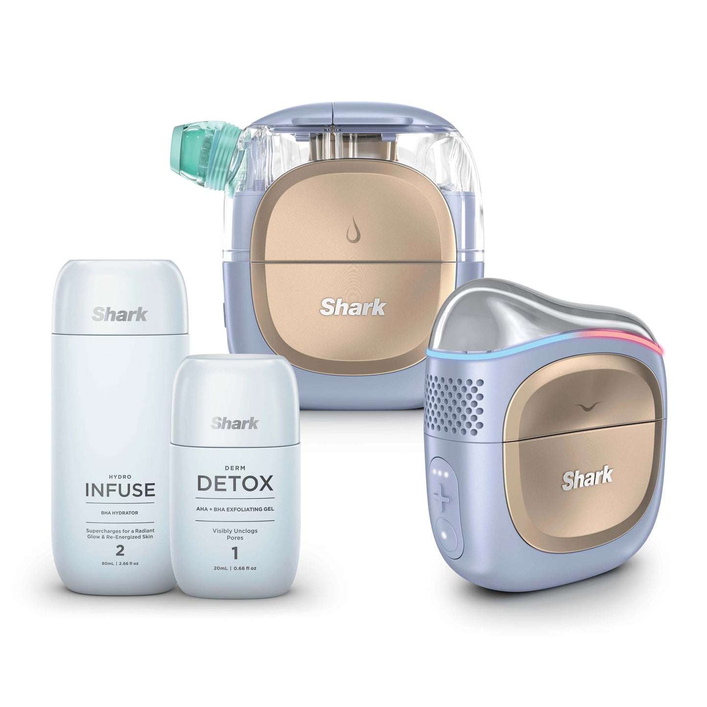 Shark FacialPro Glow + DePuffi Hydro-Powered Facial System für zu Hause – Spa Purple | Lila | Main product image