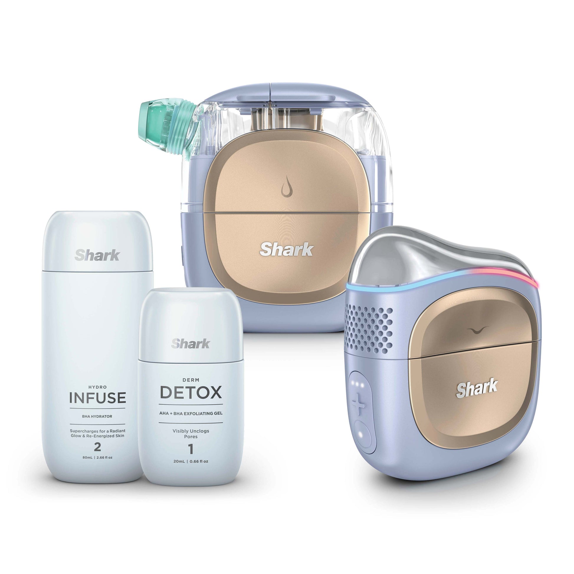 Shark FacialPro Glow + DePuffi Hydro-Powered Facial System für zu Hause – Spa Purple | Lila | Main product image