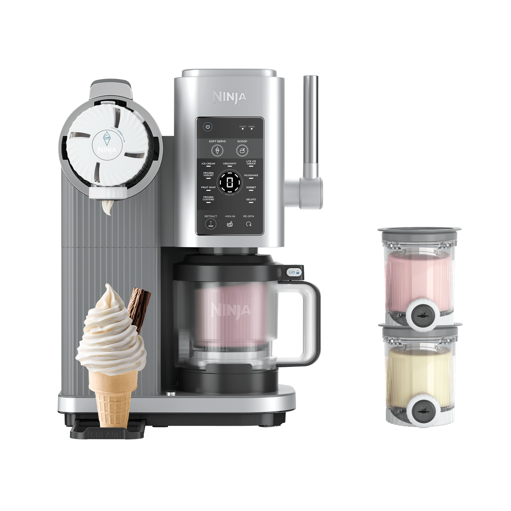 Ninja Creami Scoop & Swirl 13-in-1 Softeis & Eismaschine | Silber | Main product image