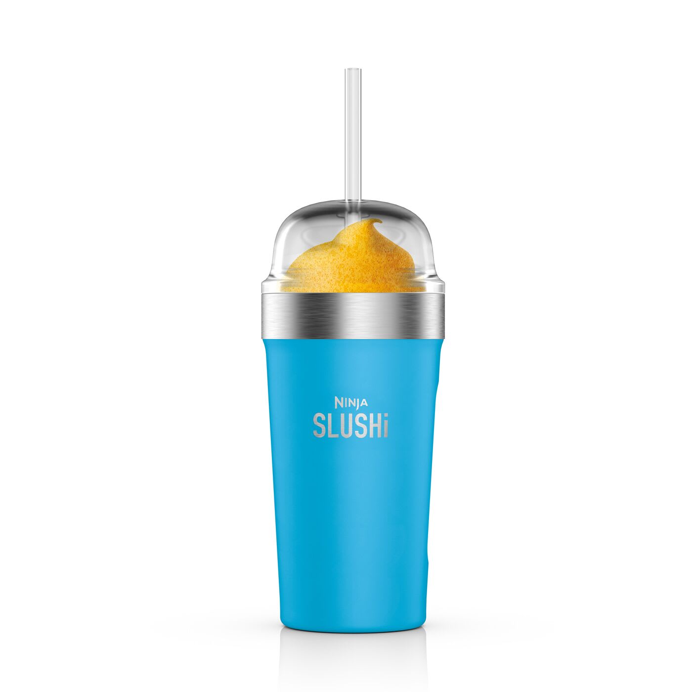 Ninja SLUSHi isolierter Bubble-Becher mit Deckel und Trinkhalm – Gelb