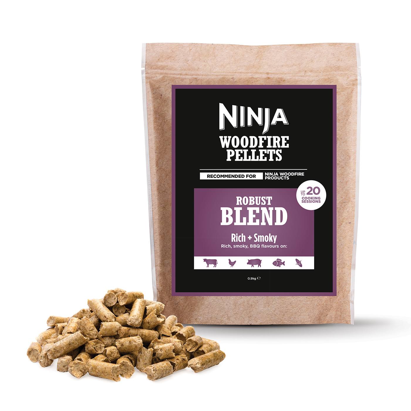 Ninja Woodfire Pellets – Kräftige Mischung [900g] | Default Title | Main product image